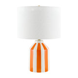 Modern European furniture - Vertical Lined Ceramic Table Lamp - www.oroa.com