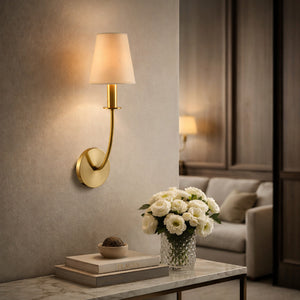  Modern European furniture - White Linen Wall Lamp - www.oroa.com | Oroa.com