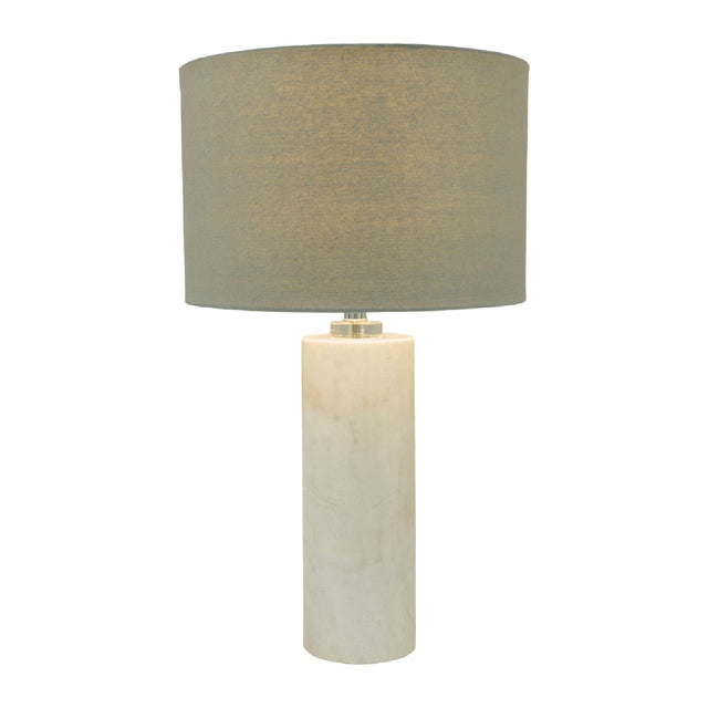 Modern European furniture - White Cylindrical Marble Table Lamp - www.oroa.com