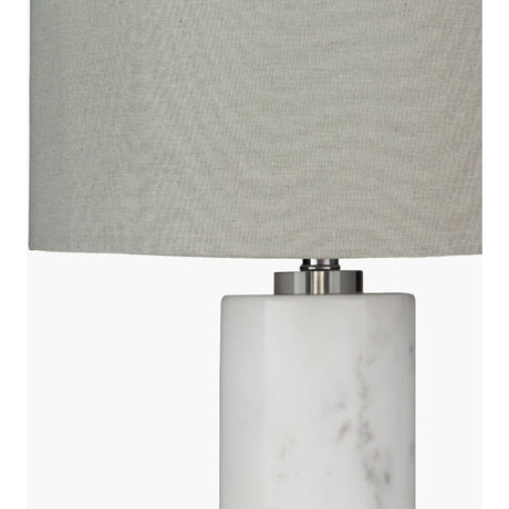 Modern European furniture - White Cylindrical Marble Table Lamp - www.oroa.com