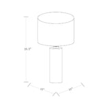Modern European furniture - White Cylindrical Marble Table Lamp - www.oroa.com