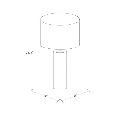 Modern European furniture - White Cylindrical Marble Table Lamp - www.oroa.com