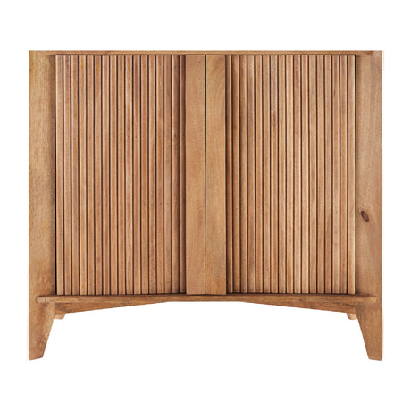   Modern European furniture - Reeded Mango Wood Cabinet - www.oroa.com | Oroa.com