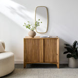 Modern European furniture - Reeded Mango Wood Cabinet - www.oroa.com