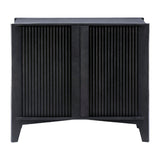 Modern European furniture - Reeded Mango Wood Cabinet - www.oroa.com