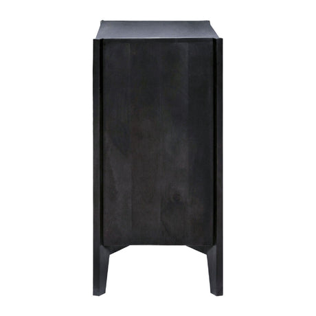 Modern European furniture - Reeded Mango Wood Cabinet - www.oroa.com