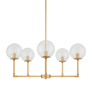   Modern European furniture - 5-Light Clear Glass Chandelier - www.oroa.com | Oroa.com