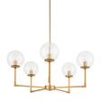 Modern European furniture - 5-Light Clear Glass Chandelier - www.oroa.com
