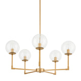 Modern European furniture - 5-Light Clear Glass Chandelier - www.oroa.com