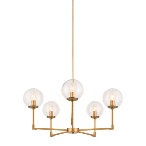   Modern European furniture - 5-Light Clear Glass Chandelier - www.oroa.com | Oroa.com