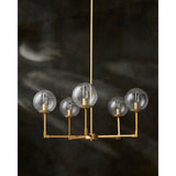 Modern European furniture - 5-Light Clear Glass Chandelier - www.oroa.com