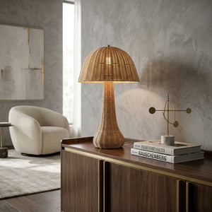   Modern European furniture - Domed Rattan Table Lamp - www.oroa.com | Oroa.com