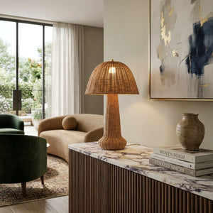   Modern European furniture - Domed Rattan Table Lamp - www.oroa.com | Oroa.com