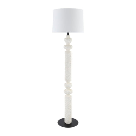Modern European furniture - Lacquered White Accent Floor Lamp - www.oroa.com