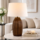 Modern European furniture - Brown Paper Accent Table Lamp - www.oroa.com