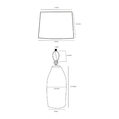 Modern European furniture - Brown Paper Accent Table Lamp - www.oroa.com