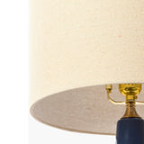 Modern European furniture - Drum Linen Ceramic Table Lamp - www.oroa.com