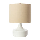 Modern European furniture - Drum Linen Ceramic Table Lamp - www.oroa.com