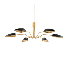 Modern European furniture - Painted Gold 6-Light Chandelier - www.oroa.com