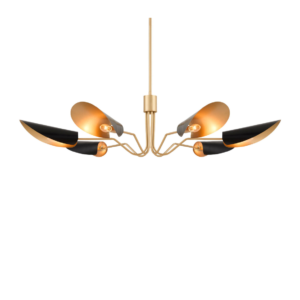   Modern European furniture - Black Metal Shades 6-Light Chandelier - www.oroa.com | Oroa.com