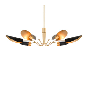 Modern European furniture - Black Metal Shades 6-Light Chandelier - www.oroa.com 