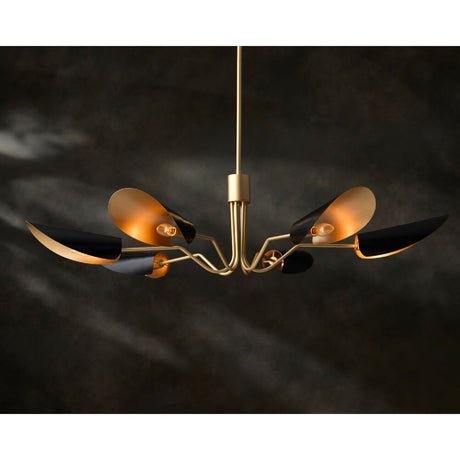 Modern European furniture - Black Metal Shades 6-Light Chandelier - www.oroa.com 