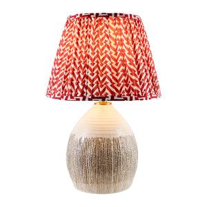   Modern European furniture - Red Patterned Fabric Table Lamp - www.oroa.com | Oroa.com