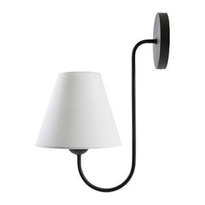  Modern European furniture - Linen Curved-Arm Wall Lamp - www.oroa.com | Oroa.com