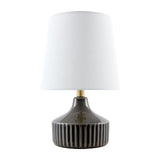 Modern European furniture - White Jute Ceramic Table Lamp - www.oroa.com