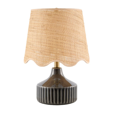 Modern European furniture - Scalloped Jute Table Lamp - www.oroa.com
