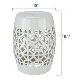 Modern European furniture - Openwork Ceramic Garden Stool - www.oroa.com