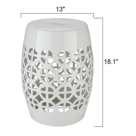 Modern European furniture - Openwork Ceramic Garden Stool - www.oroa.com