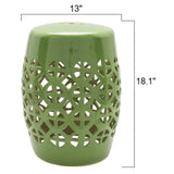Modern European furniture - Openwork Ceramic Garden Stool - www.oroa.com