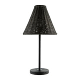 Modern European furniture - Black Rattan Accent Table Lamp - www.oroa.com