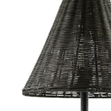 Modern European furniture - Black Rattan Accent Table Lamp - www.oroa.com