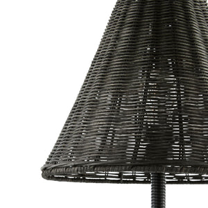   Modern European furniture - Black Rattan Accent Table Lamp - www.oroa.com | Oroa.com