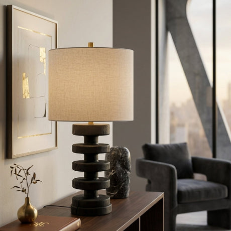 Modern European furniture - Layered Base Accent Table Lamp - www.oroa.com