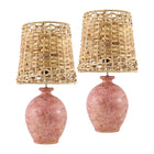 Modern European furniture - Cement Woven Seagrass Table Lamps (2) - www.oroa.com