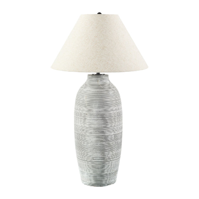 Modern European furniture - Textured Cement Accent Table Lamp - www.oroa.com