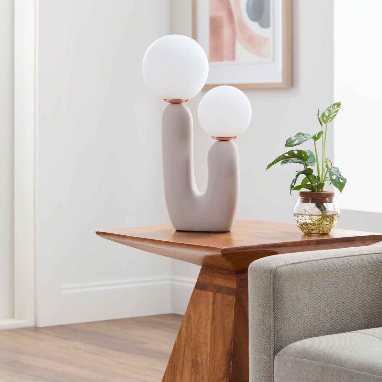   Modern European furniture - Double Round Glass Table Lamp S - www.oroa.com | Oroa.com