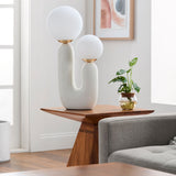 Modern European furniture - Double Round Glass Table Lamp L - www.oroa.com
