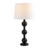 Modern European furniture - Triple Orb Rubberwood Table Lamp - www.oroa.com