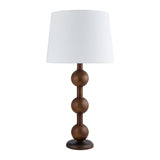 Modern European furniture - Triple Orb Rubberwood Table Lamp - www.oroa.com
