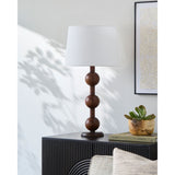 Modern European furniture - Triple Orb Rubberwood Table Lamp - www.oroa.com