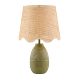 Modern European furniture - Scalloped Beige Jute Table Lamp - www.oroa.com
