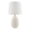 Modern European furniture - Scalloped Linen Ceramic Table Lamp - www.oroa.com