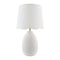 Modern European furniture - Scalloped Linen Ceramic Table Lamp - www.oroa.com