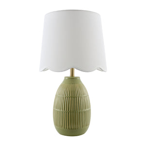   Modern European furniture - Scalloped Linen Ceramic Table Lamp - www.oroa.com | Oroa.com