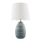 Modern European furniture - Scalloped Linen Ceramic Table Lamp - www.oroa.com