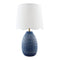 Modern European furniture - Scalloped Linen Ceramic Table Lamp - www.oroa.com
